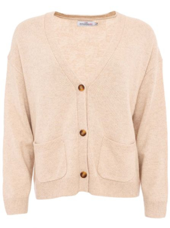 Zwillingsherz Strickjacke / HAPPY FALL / Beige