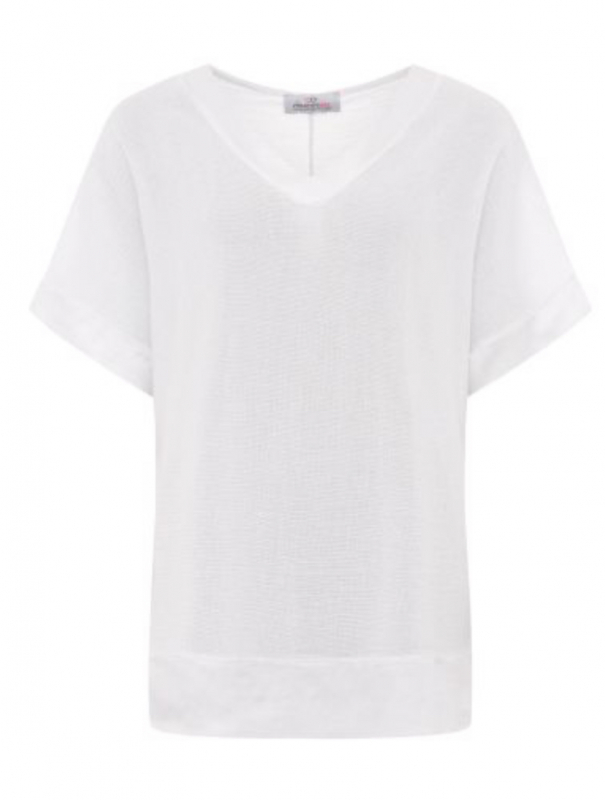 Zwillingsherz Bluse / WHITE VIBES / One Size