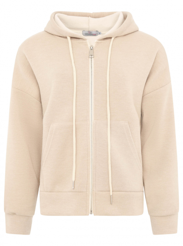 Zwillingsherz Hoodiejacke kurz/ UNI  / Beige